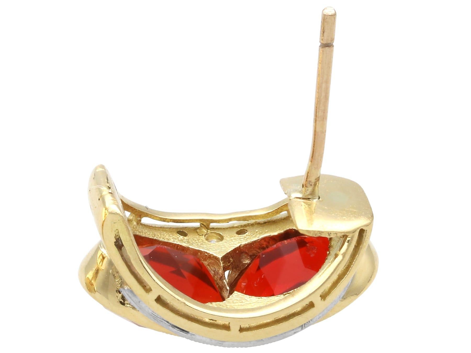 23.39 Carat Fire Opal 2.50 Carat Diamond 18k Yellow Gold Jewellery Set For Sale 9