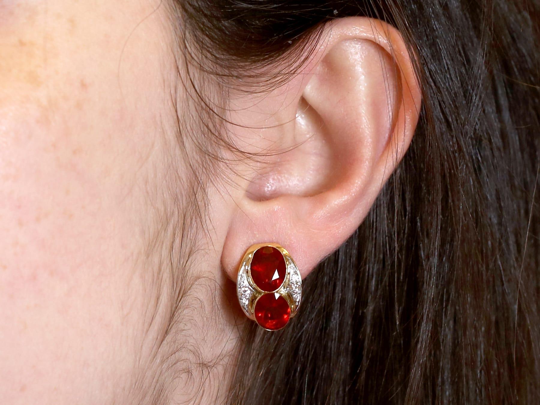 23.39 Carat Fire Opal 2.50 Carat Diamond 18k Yellow Gold Jewellery Set For Sale 13