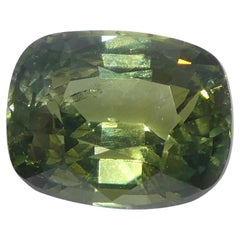 2.33ct Cushion Yellow-Green Sapphire GIA Certified Unheated