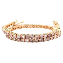 *No Reserve Price* 2.33ct Natural Pink Diamond Tennis Bracelet