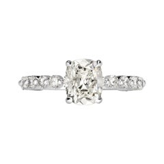 2.33ct Old Mine Cut Diamond Engagement Ring