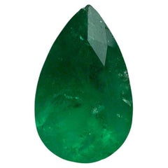 Esmeralda colombiana verde intenso de 2,34 quilates - Lágrima talla pera - Piedra de nacimiento de mayo