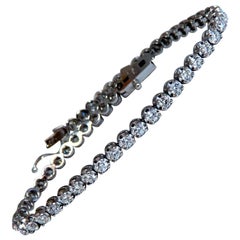 2,34 quilates de diamantes naturales Pulsera de tenis Riviera clásica de oro de 14 quilates