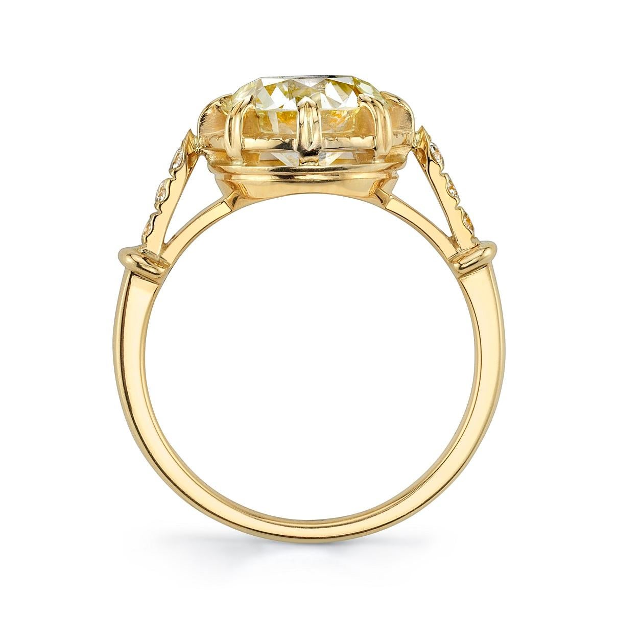 Art Deco 2.34 Carat Old European Cut Diamond Engagement Ring