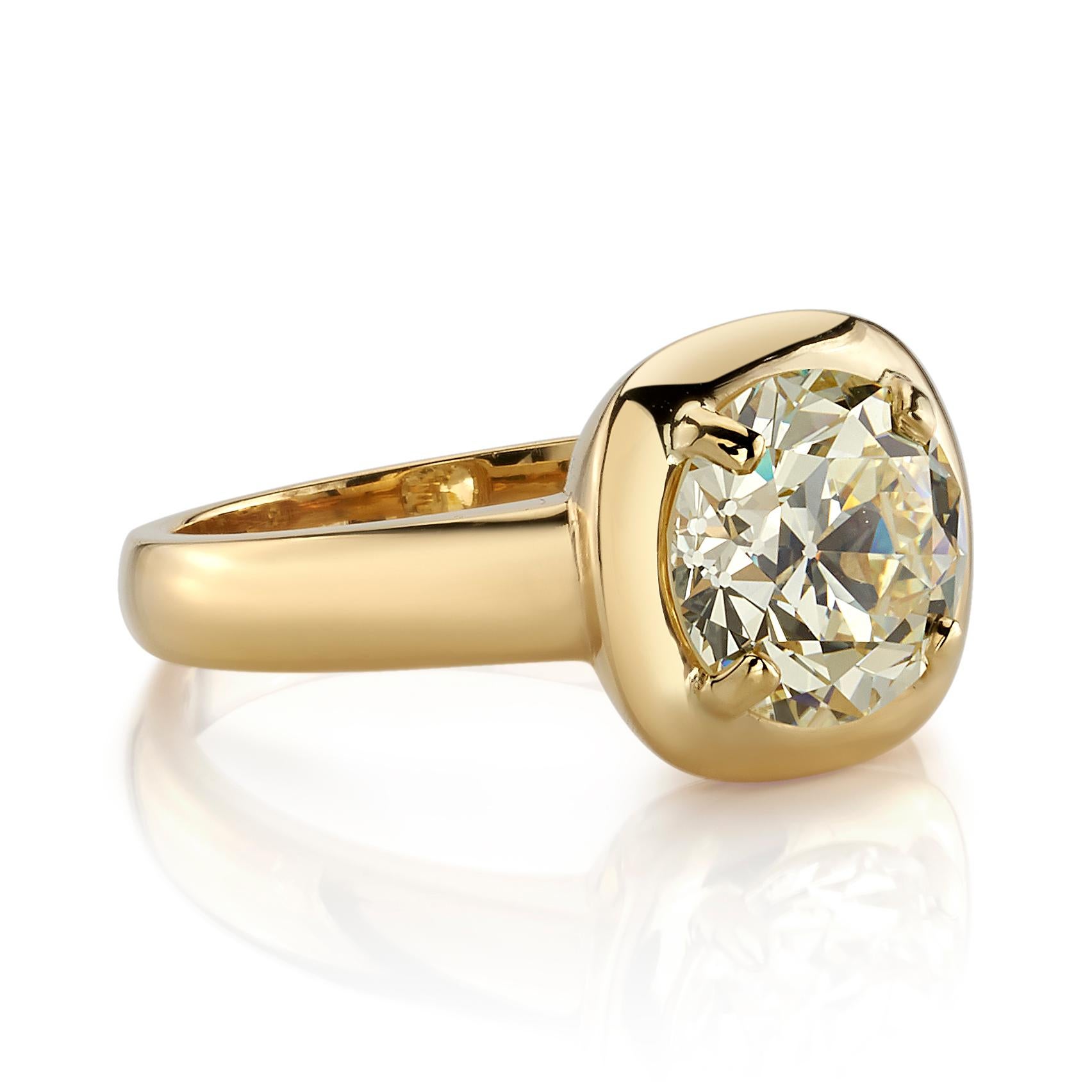 2.34ctw Q-R/VVS2 GIA certified old European cut diamond set in a handcrafted 18k yellow gold mounting.

Ring is currently a size 6 and can be sized to fit.

Our jewelry is made locally in Los Angeles and most pieces are made to order. For these