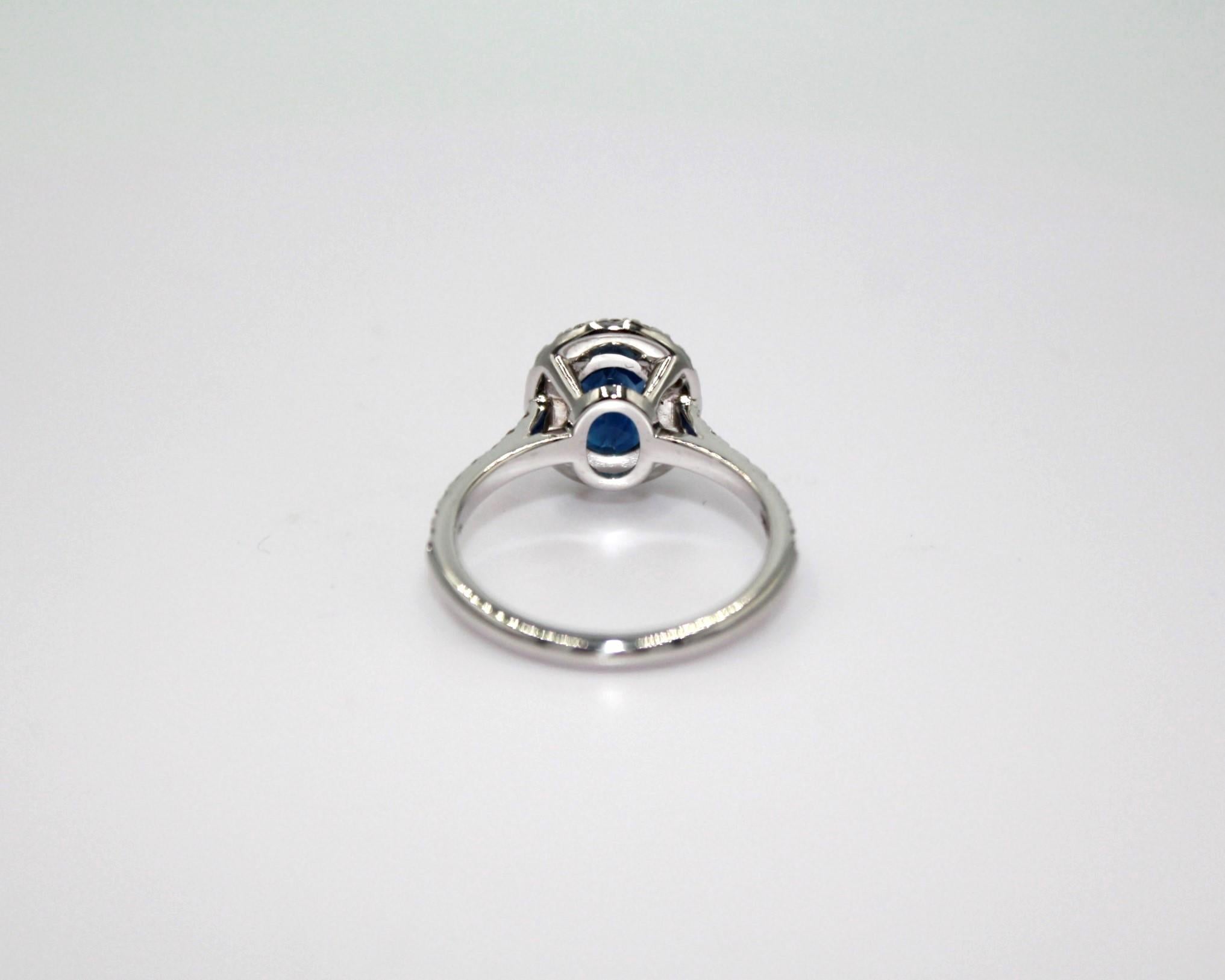 2.34 Carat Sapphire Diamond Ring In New Condition For Sale In New York, NY