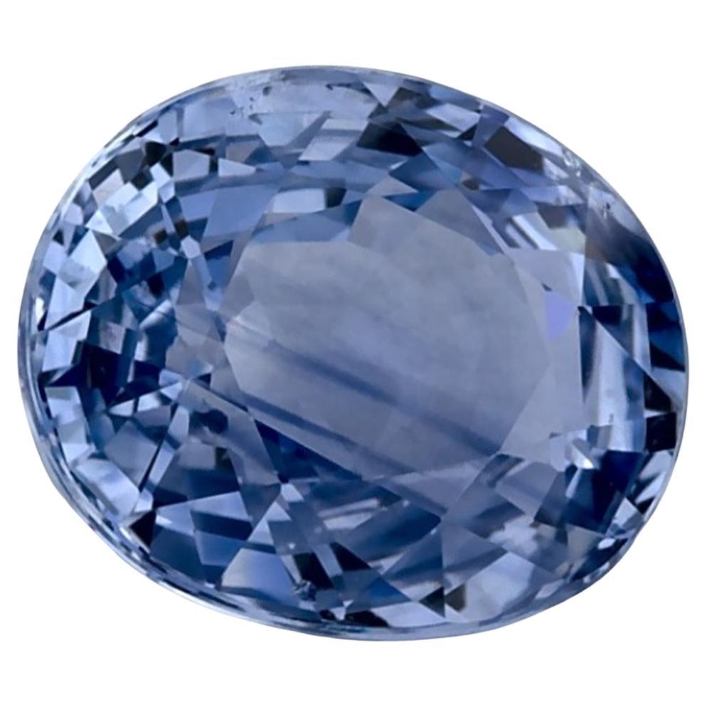 2.34 Karat Blauer Saphir Oval Loser Edelstein