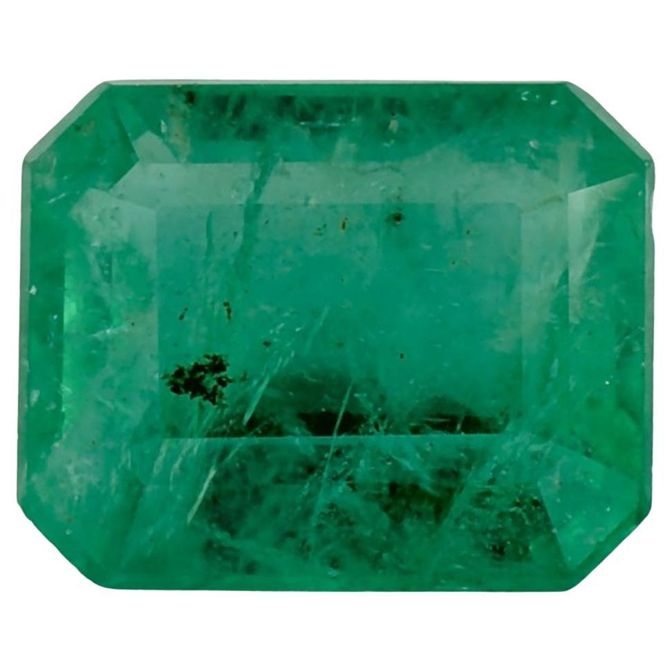 2.34 Ct Emerald Octagon Cut Loose Gemstone For Sale