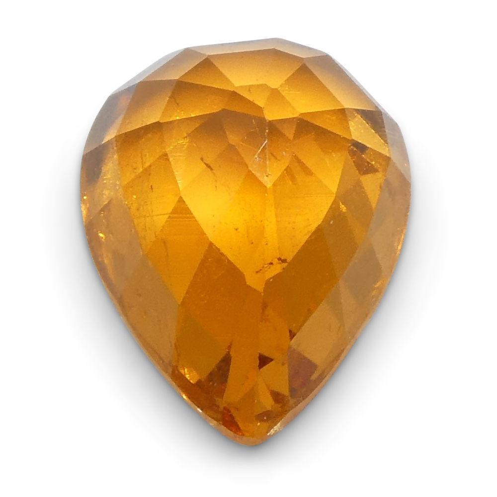 2,34 ct Granato a forma di pera con mandarino arancione vivo Fanta Spessartite/Spessartine in vendita 2