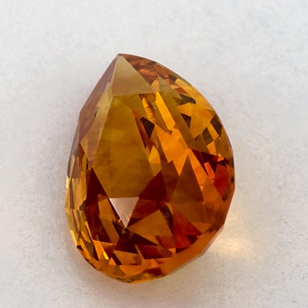 2.34 Ct Yellow Sapphire Pear Loose Gemstone (pierre précieuse en vrac) Pour femmes en vente