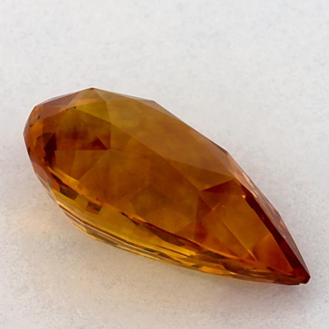 2.34 Ct Yellow Sapphire Pear Loose Gemstone (pierre précieuse en vrac) en vente 1