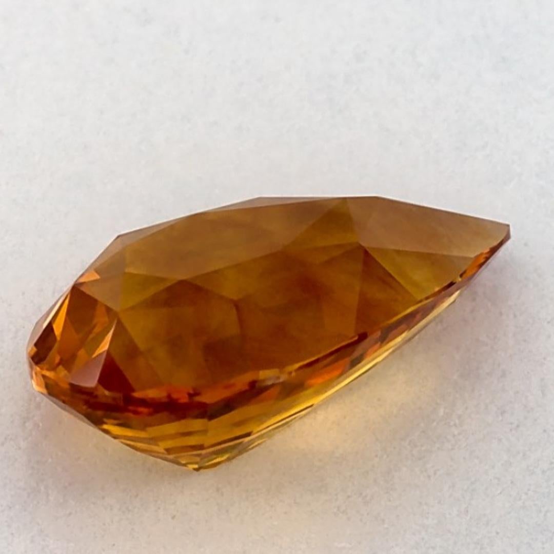 2.34 Ct Yellow Sapphire Pear Loose Gemstone (pierre précieuse en vrac) en vente 3