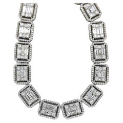 23.41 Carat Diamond White Gold Necklace