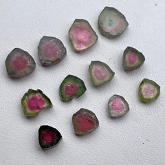 23.42 Ct Natural Watermelon Tourmaline Polished Crystal Slice Parcel for Jewelry