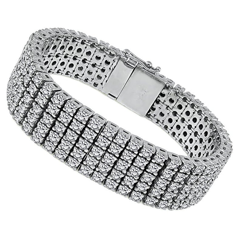 Bracciale in oro con diamanti da 23.45 ct