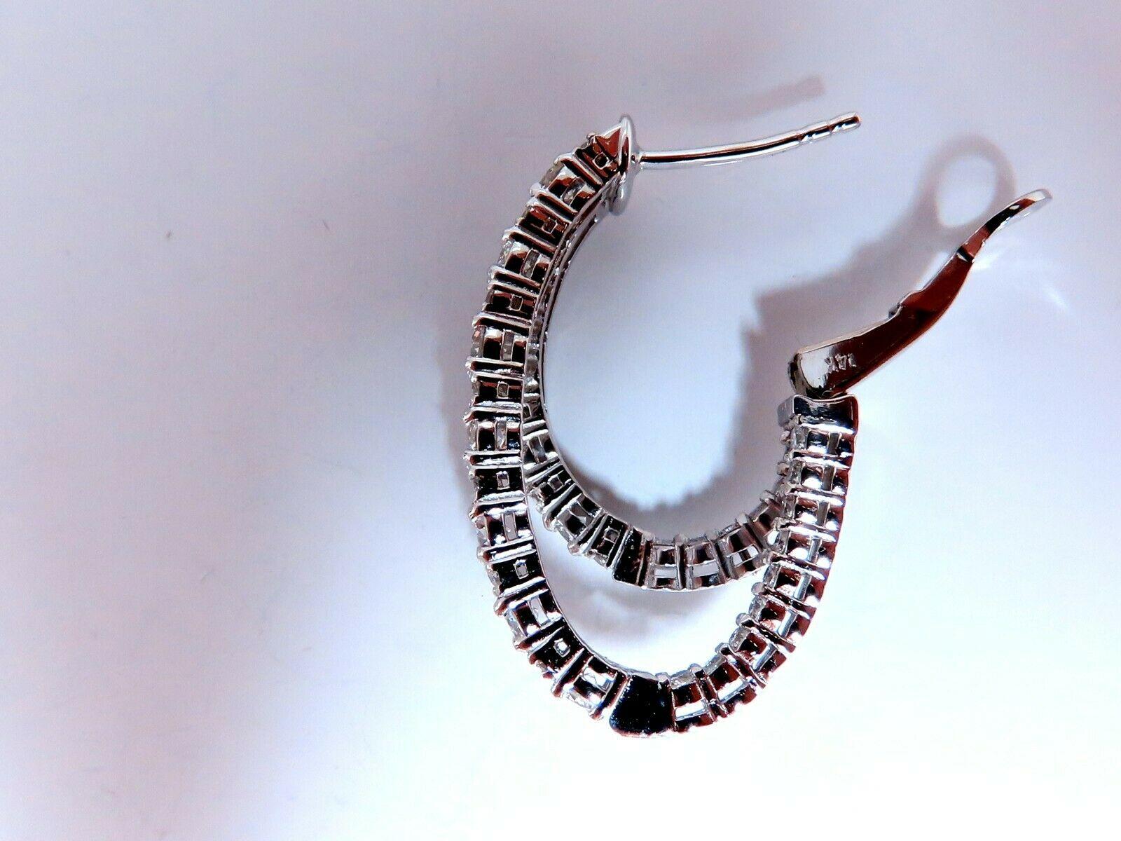 double hoop earrings diamond