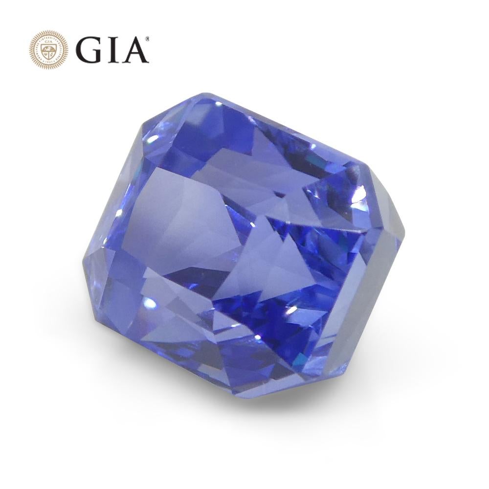 2.34ct Octagonal/Emerald Cut Blue Sapphire GIA Certified Sri Lanka 6