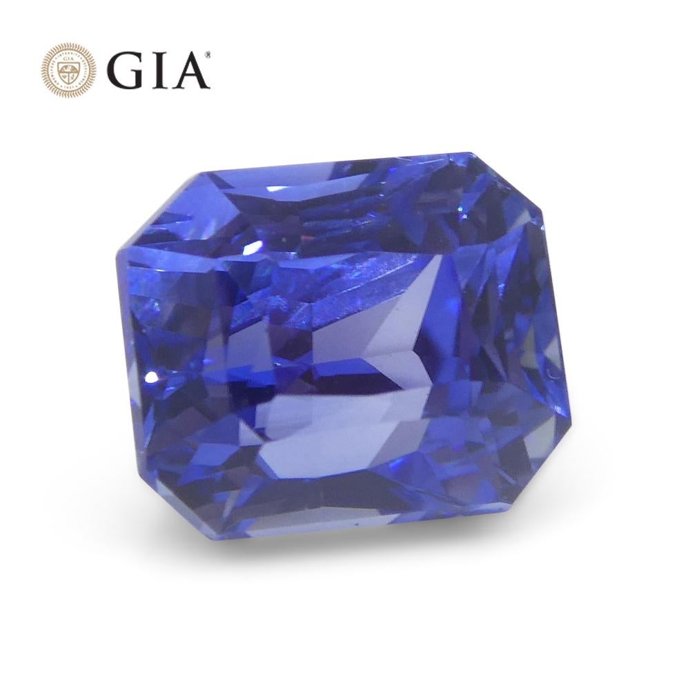 2.34ct Octagonal/Emerald Cut Blue Sapphire GIA Certified Sri Lanka 2