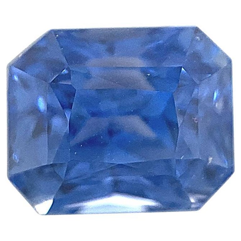 2.34ct Octagonal/Emerald Cut Blue Sapphire GIA Certified Sri Lanka For
