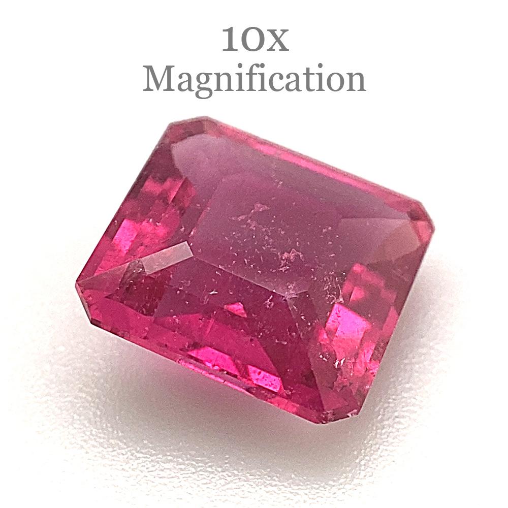 2.34ct Square purplish Pink Tourmaline from Brazil In New Condition For Sale In Toronto, Ontario