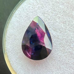 2.34ct Unique Natural Winza Sapphire Ruby Blue Purple Untreated Gem 11x7.5mm