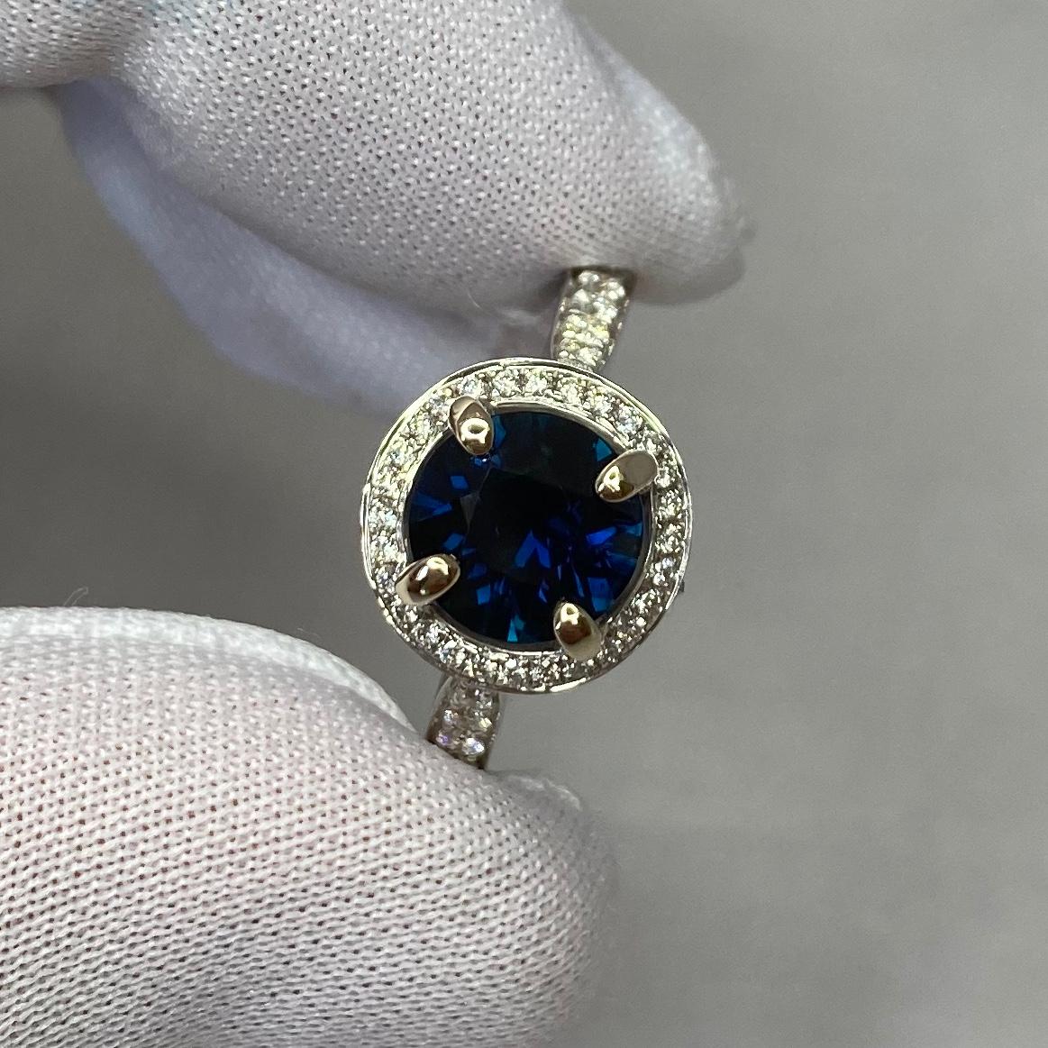 deep blue sapphire ring