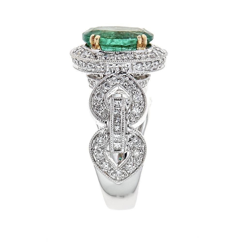 2.35 Carat Oval Cut Emerald Vintage-Style Ring Diamond 14 Kt White Gold Jewelry

Showcasing a 2.35-carat emerald, this handmade 14K white gold ring is accentuated with diamonds throughout.

Gold Purity: 14 Karat
Gold Type: White Gold
Stone Name: