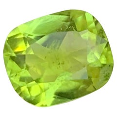 2.35 Carat Natural Loose Apple Green Peridot Cushion Shape Gem From Pakistan