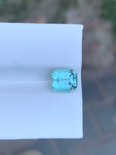 2.35 Carat Natural Loose Blue Seafoam Tourmaline Cushion Cut Gemstone