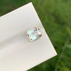 2.35 Carat Natural Loose Creamy Colour Tourmaline Cushion Shape Gem For Ring