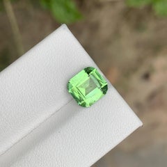 2.35 Carat Natural Loose Green Tourmaline Cushion Cut Gemstone
