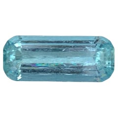 2,35 Karat natürlicher loser intensiver blauer Aquamarin Smaragdschliff nigerianischer Edelstein