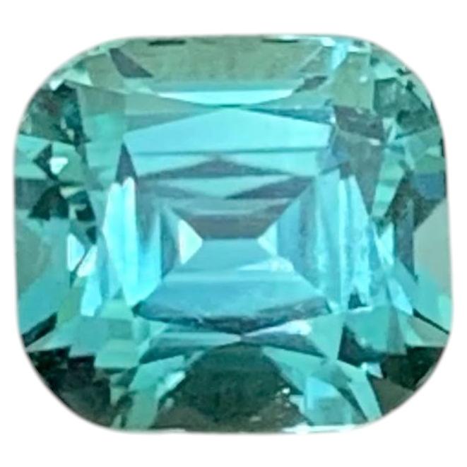 2.35 Carat Natural Loose Lagoon Blue Tourmaline Cushion Cut Afghan Gemstone