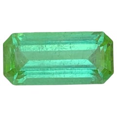 2.35 Carat Natural Loose Mint Green Tourmaline Emerald Cut Afghan Gemstone