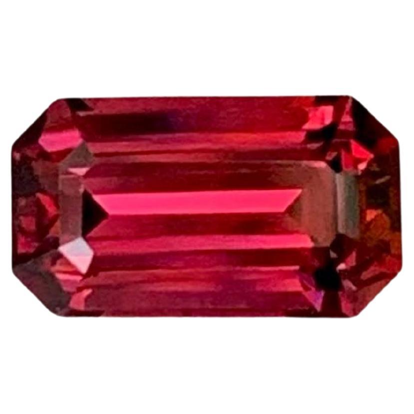 2.35 carati di granato rosso naturale sfuso pietra taglio smeraldo Gemma della Tanzania