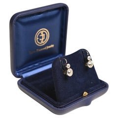 2,35 Karat Diamant-Ohrringe mit altem Euroschliff, 18k Gelbgold, Platin