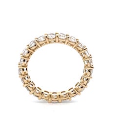 2.35 Carat Round Brilliant Cut Diamond Eternity Wedding Band in Yellow Gold