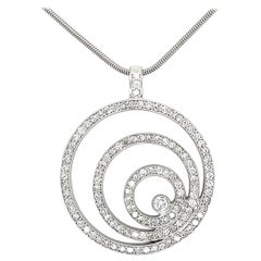 Collar Colgante Triple Círculo Diamante Redondo 2,35 Quilates