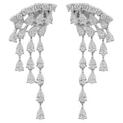 Orecchini con diamanti naturali da 2,35 carati SI Clarity HI Color Regalo in oro bianco 14k