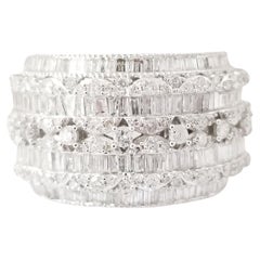 2.35 Carats Baguette Diamond White Gold 14k Ring