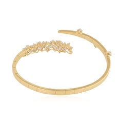 2.35 Carats Diamond 14 Karat Gold Wrap Bracelet Cuff