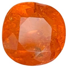 2.35 Carats Fanta Spessartite Garnet Stone Cushion Cut Natural African Gemstone
