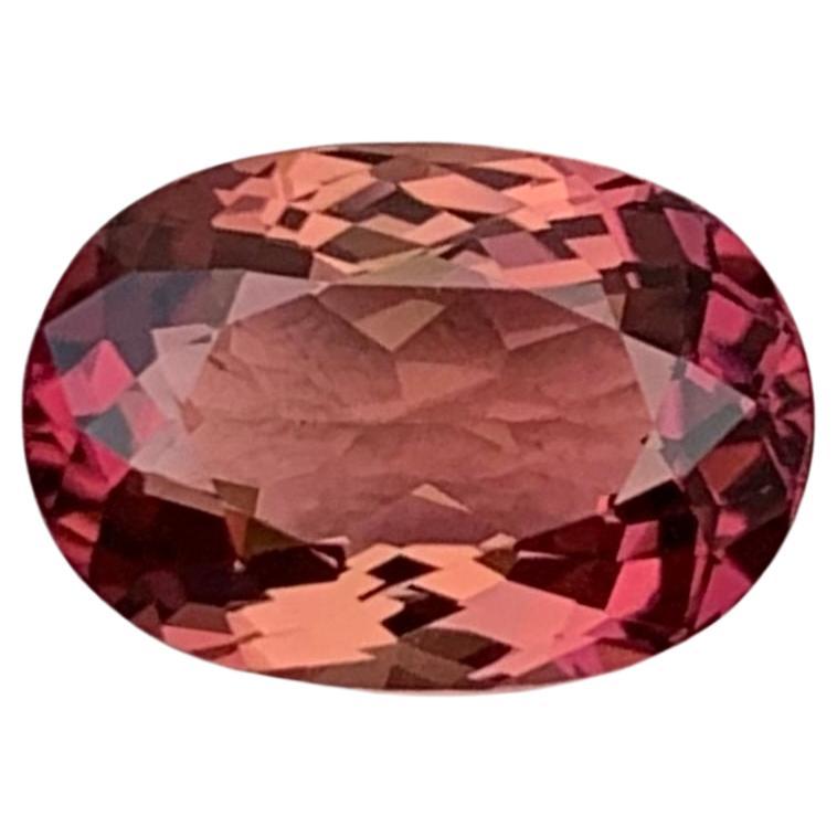 2.35 Carats Natural Loose Pink Tourmaline Oval Shape From Congo Mine  For Sale