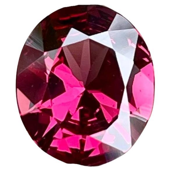 2.35 Carats Reddish Pink Garnet Stone Oval Cut Natural Tanzanian Gemstone For Sale
