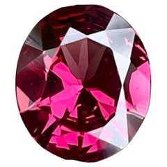 2,35 Karat Rötlich Rosa Granat Stein Ovalschliff Natürlicher Tansanischer Edelstein