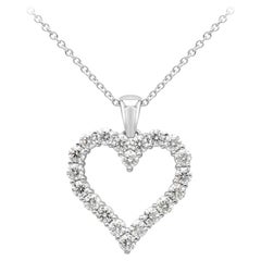 Roman Malakov Collar Colgante Corazón Diamante Brillante Redondo Total 2.35 Quilates