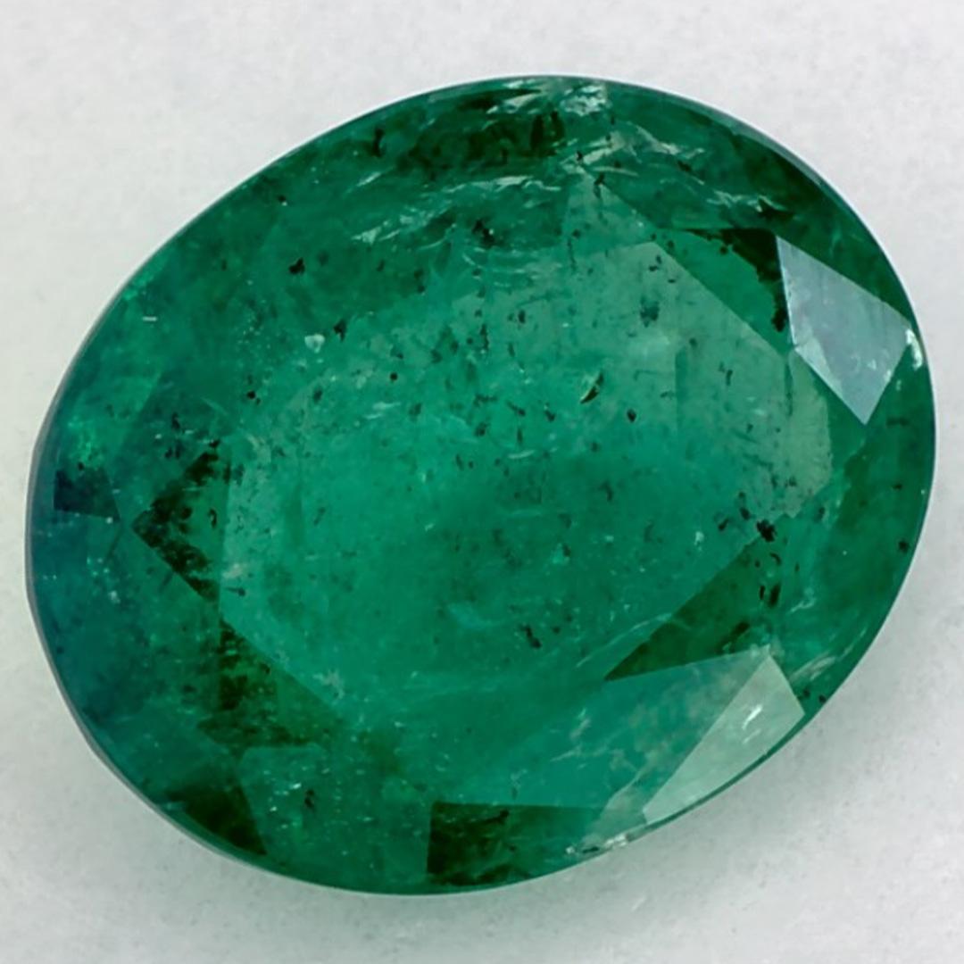 Taglio ovale 2.35 Ct Emerald Oval Loose Gemstone in vendita