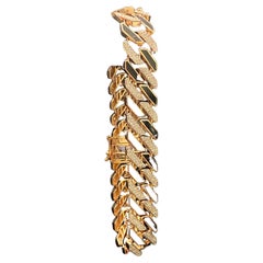 Bracelet tennis pour hommes en or rose 14 carats avec diamants ronds brillants de 2,35 carats F/VS1