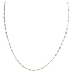 23.5" Natural Brown Diamond(7.50 Carat) Necklace in 18 Karat Yellow Gold