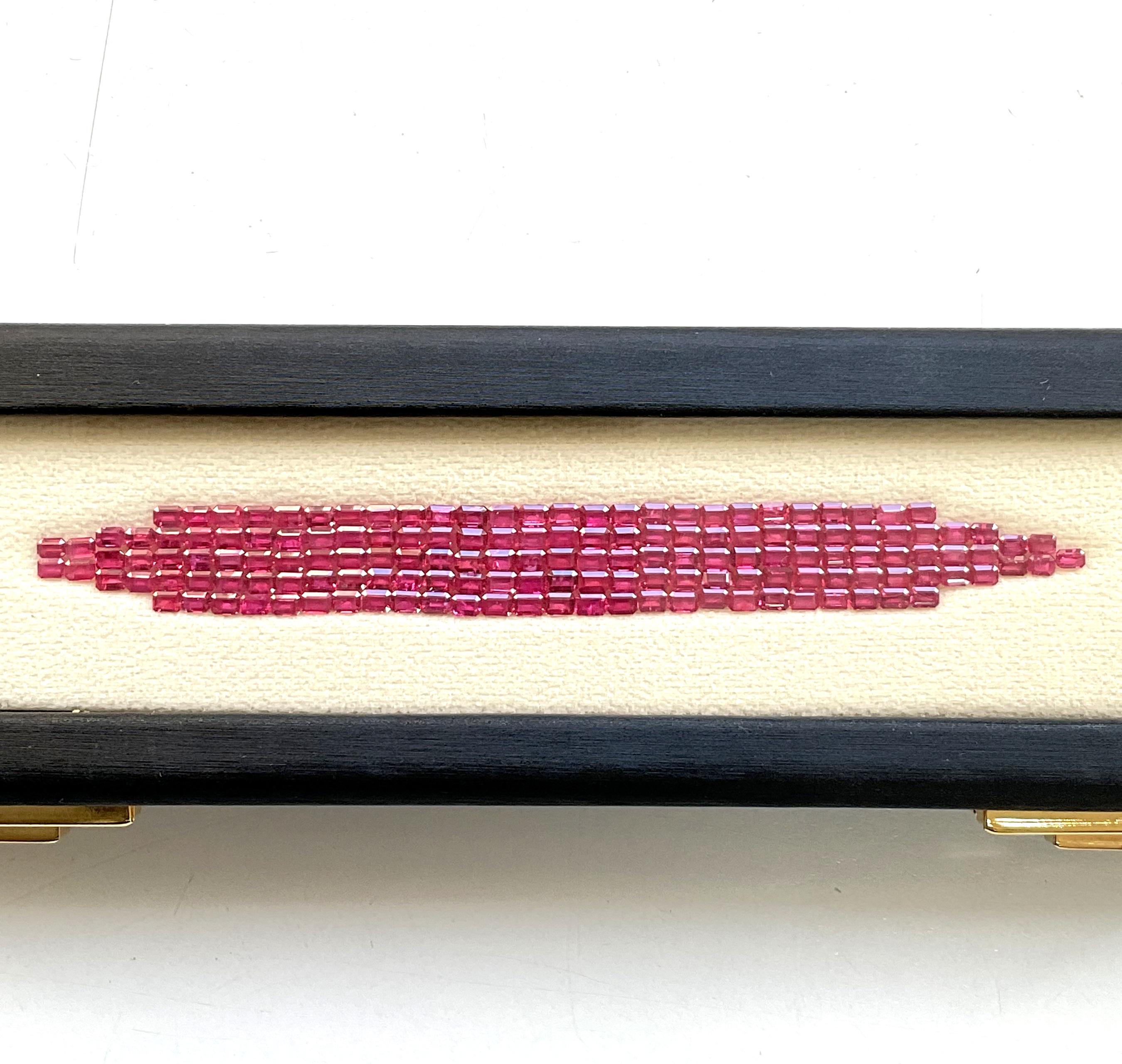 Art Deco 23.53 Carats Mozambique Ruby No-Heat Octagon Cut stone For Jewelry natural Gem For Sale